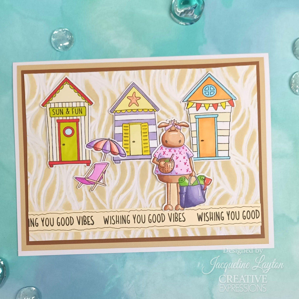 Creative Expressions Life's A Beach Clear Stamps cec1095 good vibes