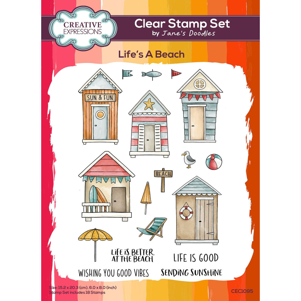 Creative Expressions Life's A Beach Clear Stamps cec1095