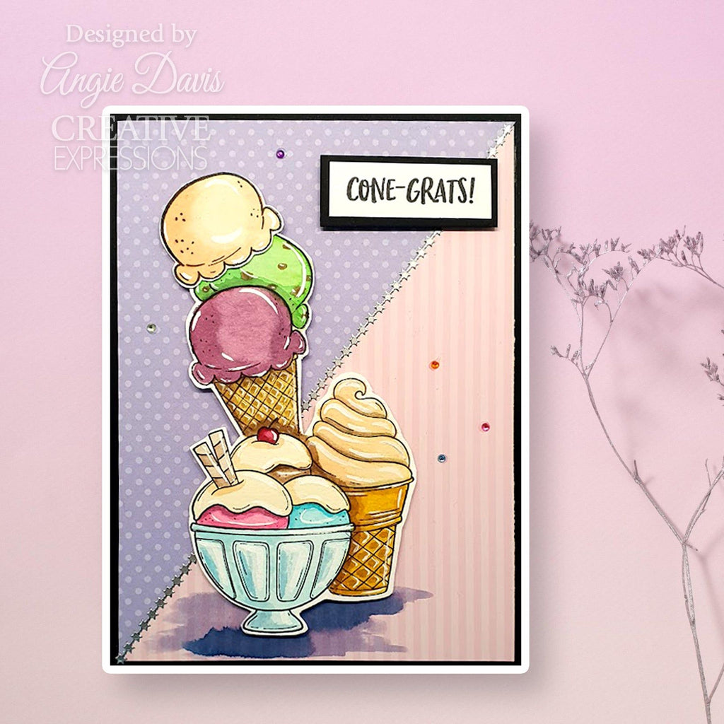 Creative Expressions The Coolest Clear Stamps cec1097 cone-grats