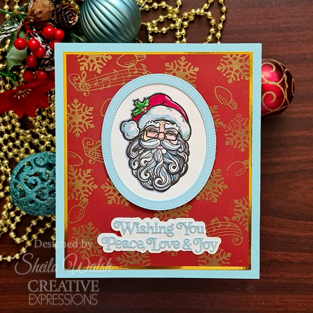 Creative Expressions Santa Clear Stamps cec1102 wishing you peace