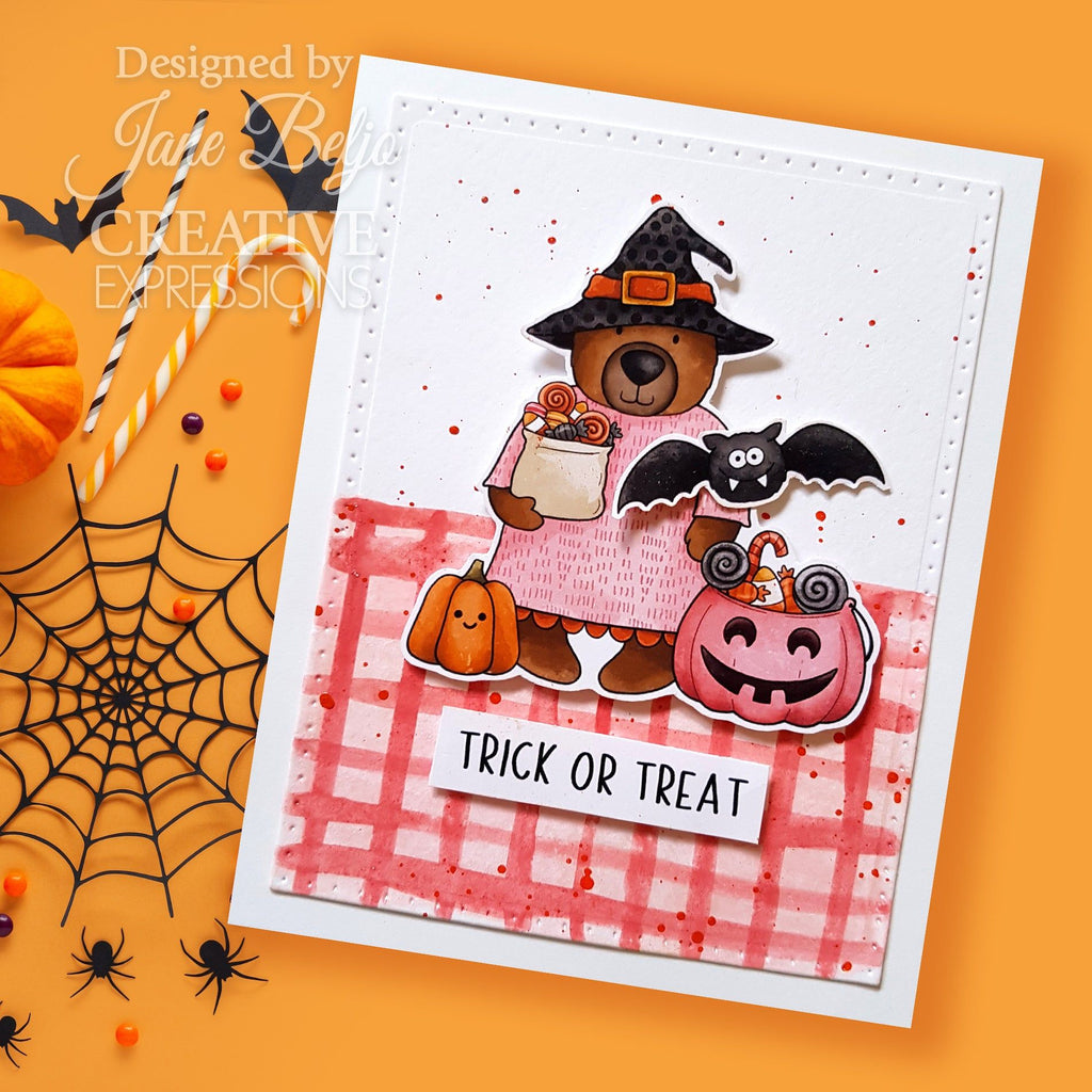 Creative Expressions Halloween Trick Or Treat Clear Stamps cec1112 bear