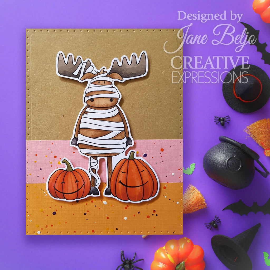 Creative Expressions Halloween Trick Or Treat Clear Stamps cec1112 moose