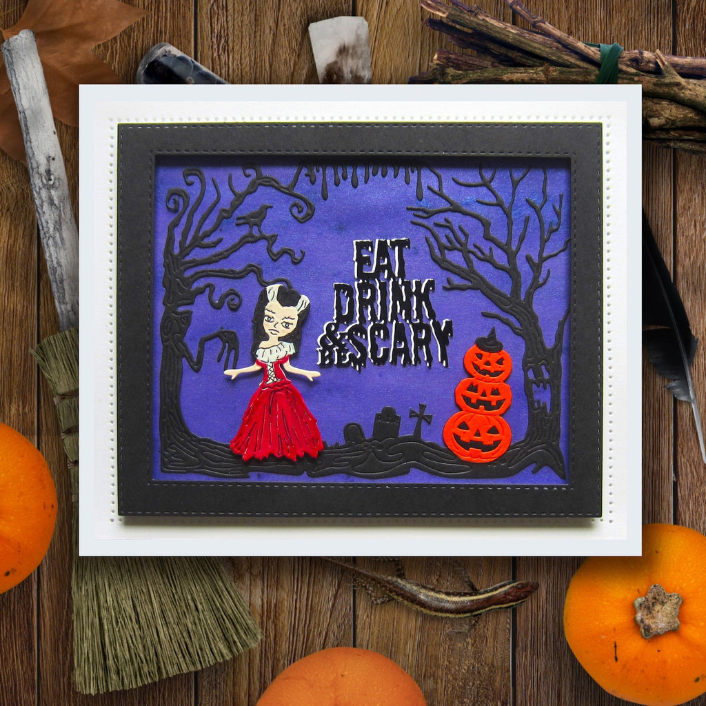 Creative Expressions Halloween Bride of Frankie Dies ced21064 jack o lantern