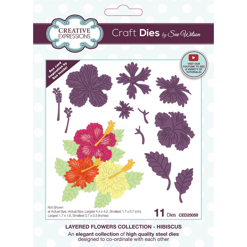 Creative Expressions Layered Flowers Hibiscus Dies ced25059