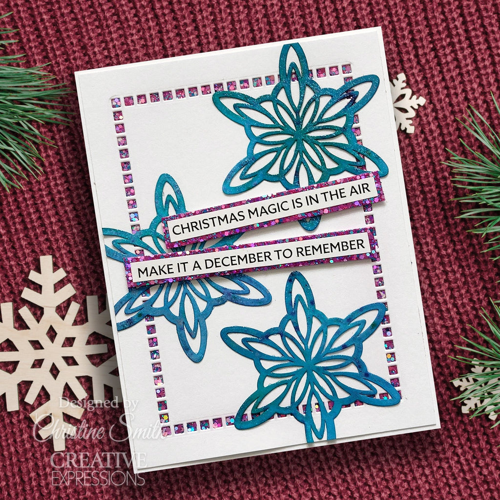 Creative Expressions Starlight Background Festive Collection Dies ced3259 christmas card