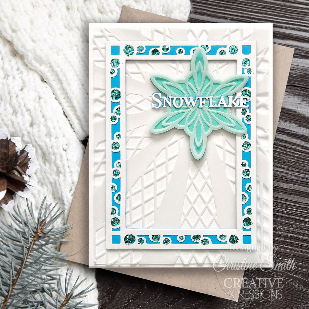 Creative Expressions Starlight Background Festive Collection Dies ced3259 snowflake card