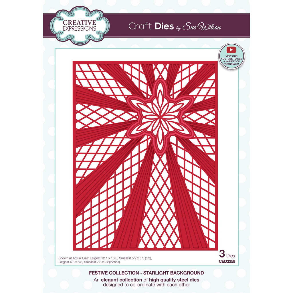 Creative Expressions Starlight Background Festive Collection Dies ced3259