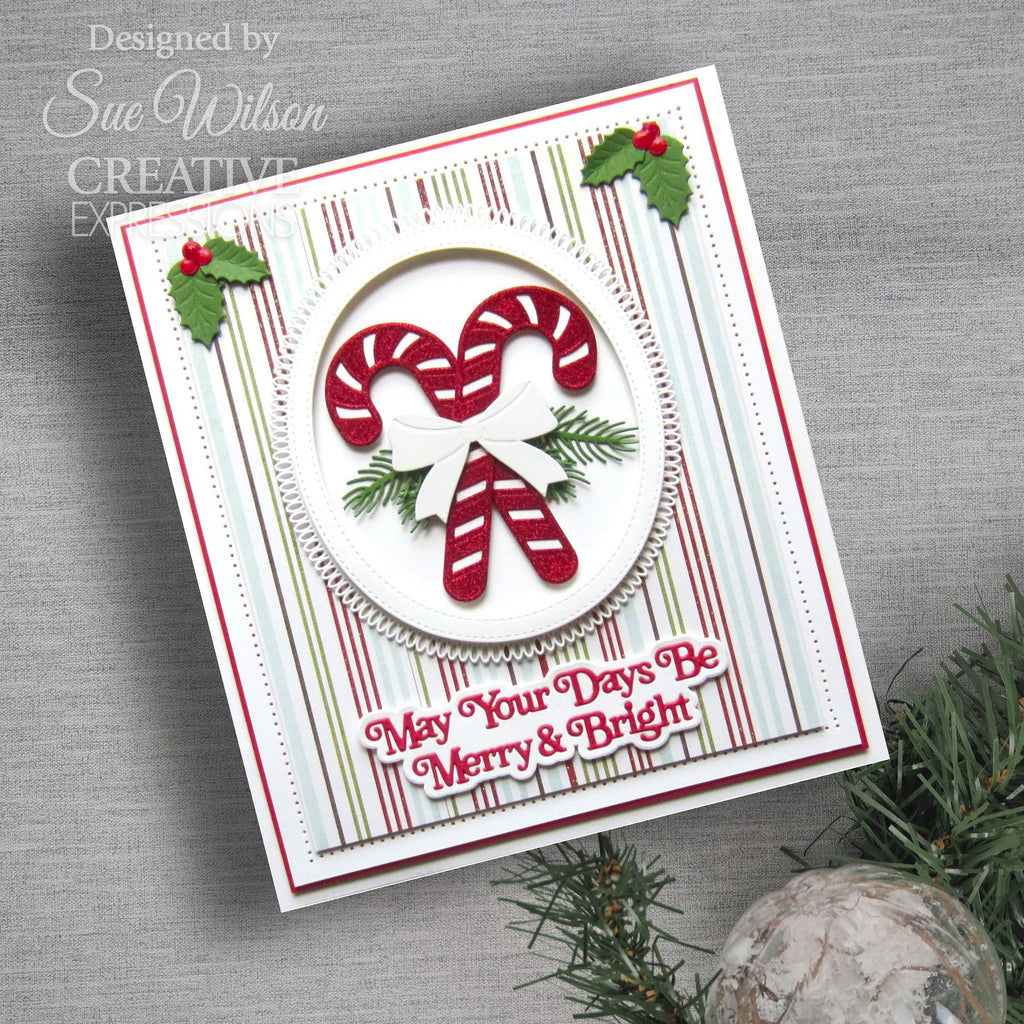 Creative Expressions Candy Canes Dies ced3277 merry and bright