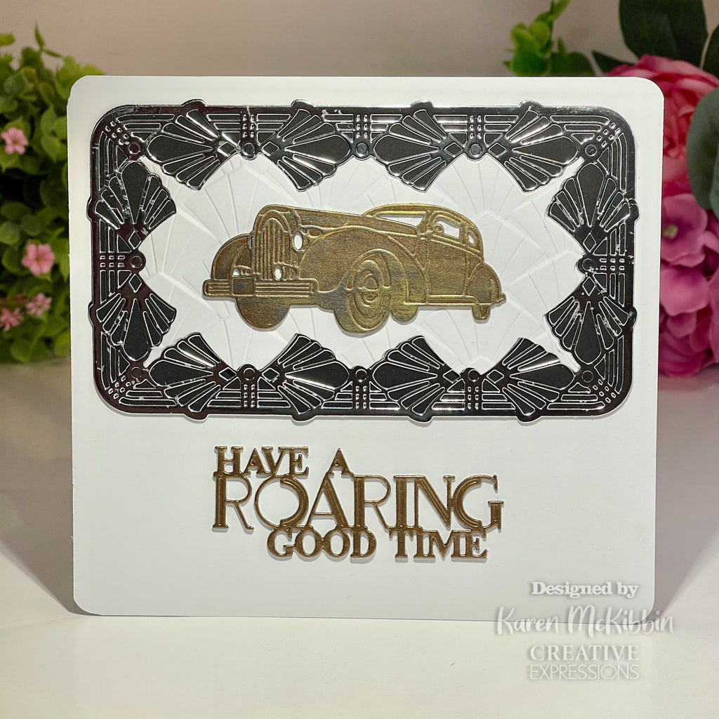 Creative Expressions Art Deco Elegant Fanfare Dies ced4487 gold car