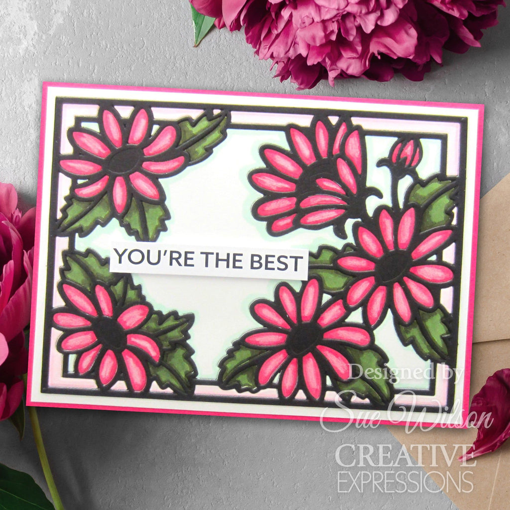 Creative Expressions Wild Daisy Cover Plate Die ced4491 you're the best