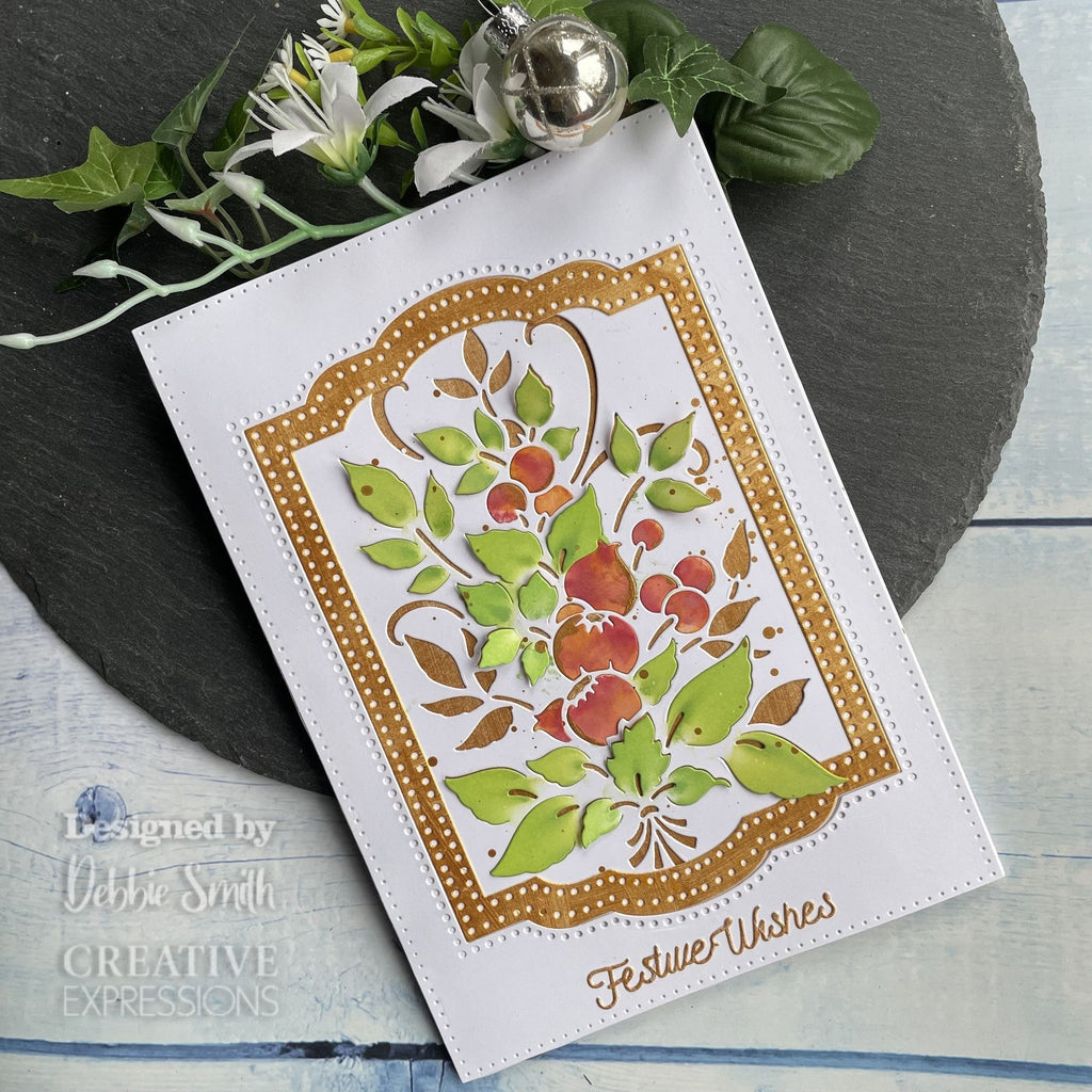 Creative Expressions Blueberry Bliss Paper Cuts Cut & Lift Die cedpc1229 festive wishes card