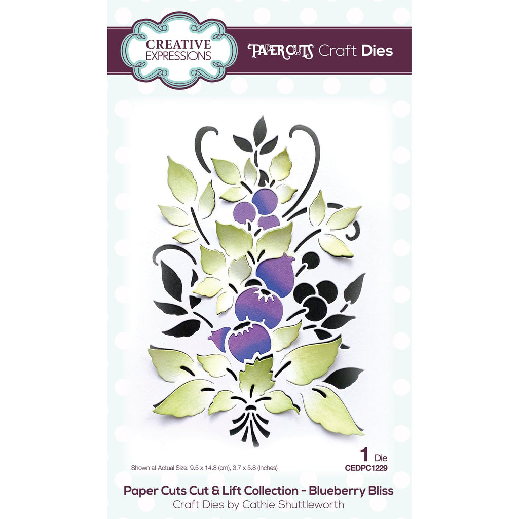 Creative Expressions Blueberry Bliss Paper Cuts Cut & Lift Die cedpc1229