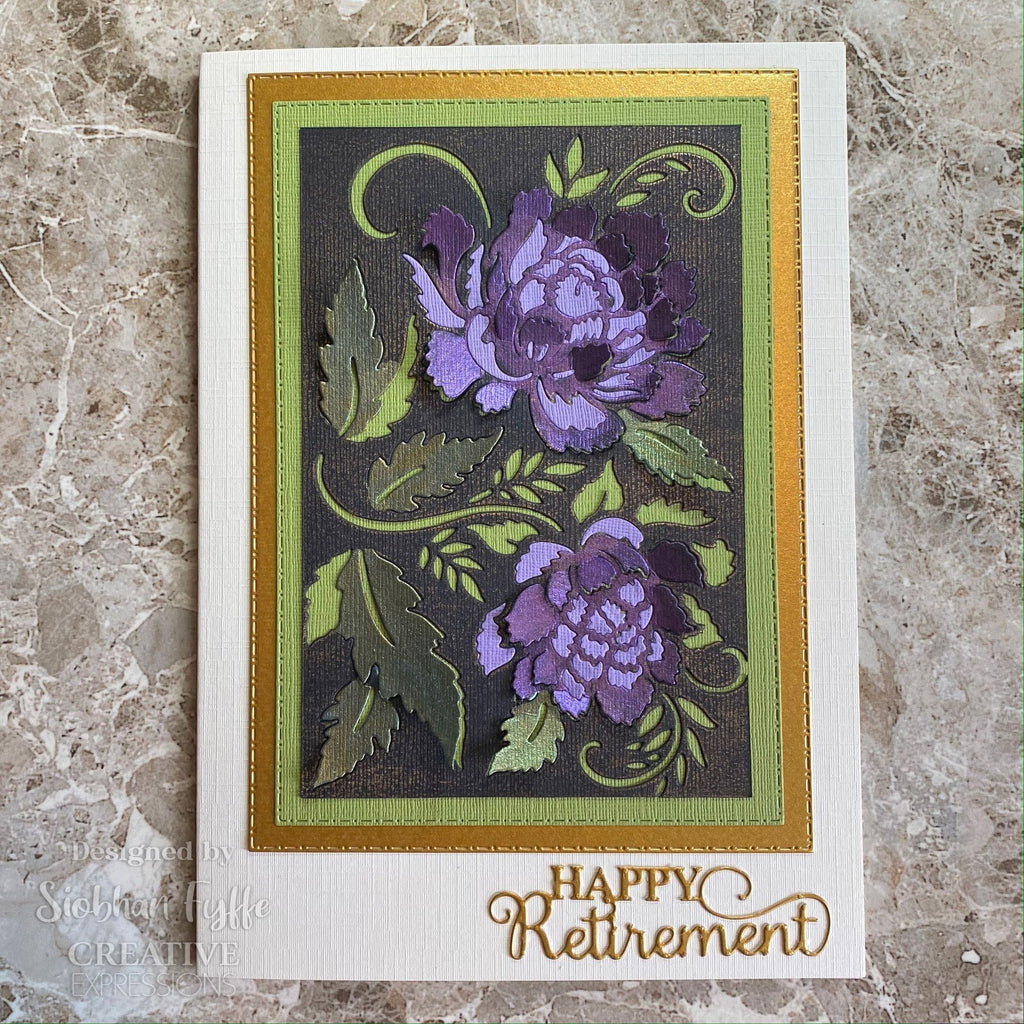 Creative Expressions Passionate Peonies Paper Cuts Cut & Lift Die cedpc1230 retirement card