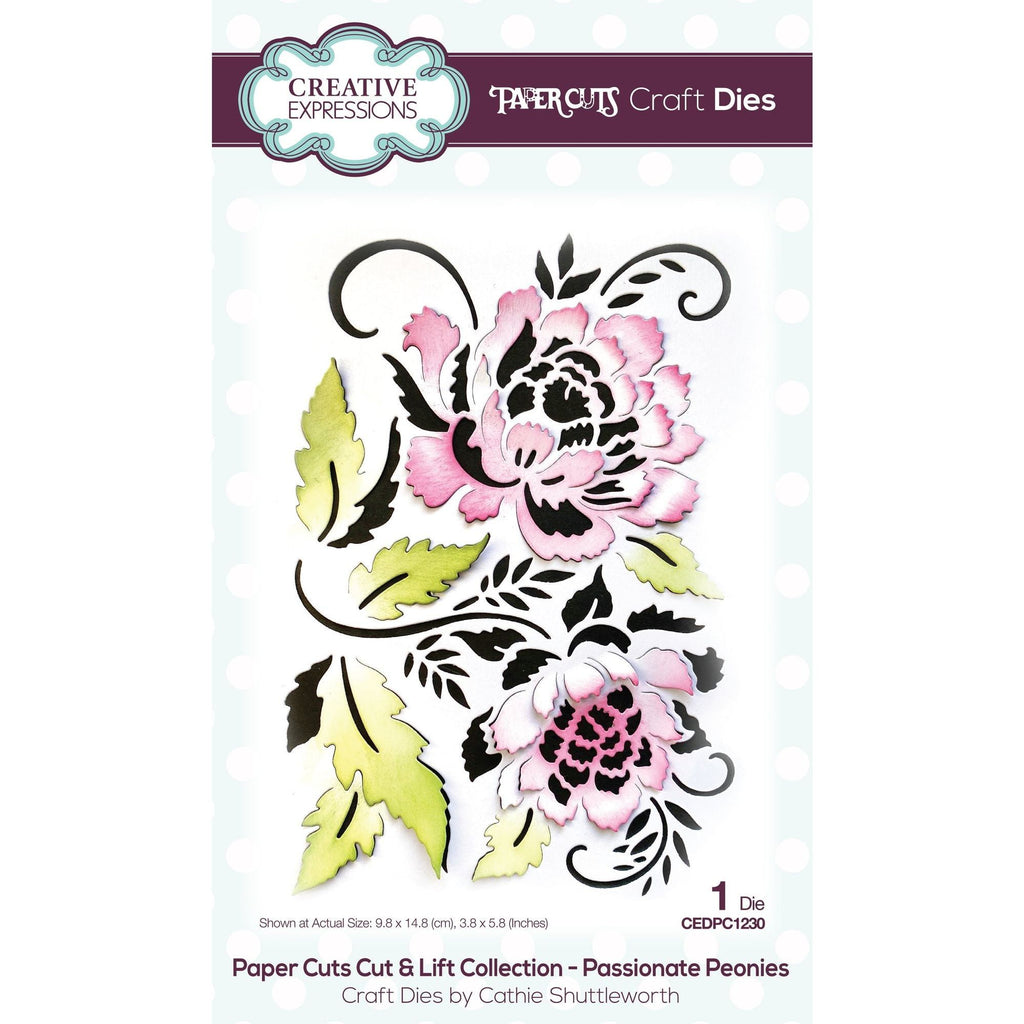 Creative Expressions Passionate Peonies Paper Cuts Cut & Lift Die cedpc1230