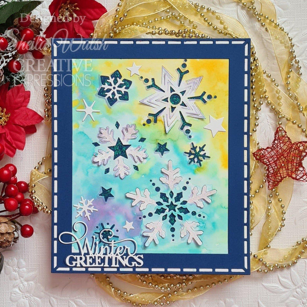 Creative Expressions Snowflake Sparkle Cut and Lift Die cedpc1239 greetings card