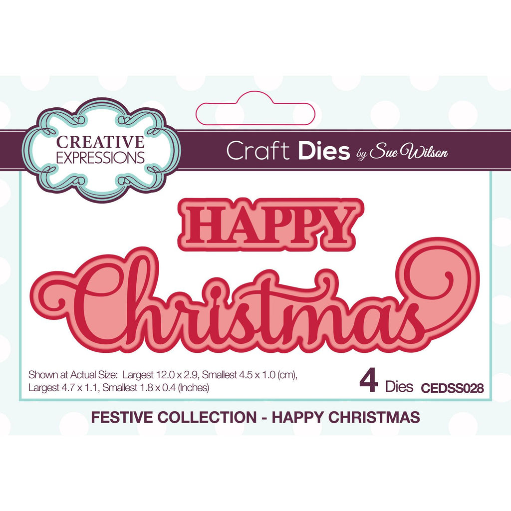 Creative Expressions Happy Christmas Festive Collection Dies cedss028