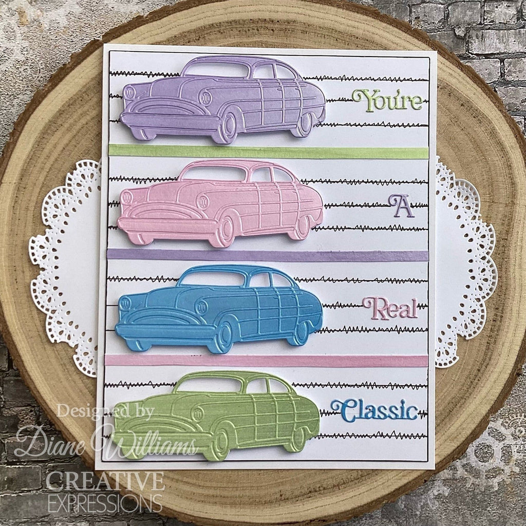 Creative Expressions You're A Real Classic Dies cedss047 vintage cars