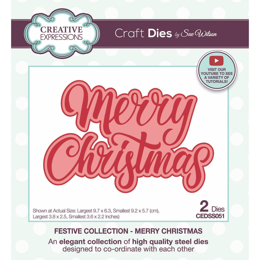 Creative Expressions Merry Christmas Dies cedss051