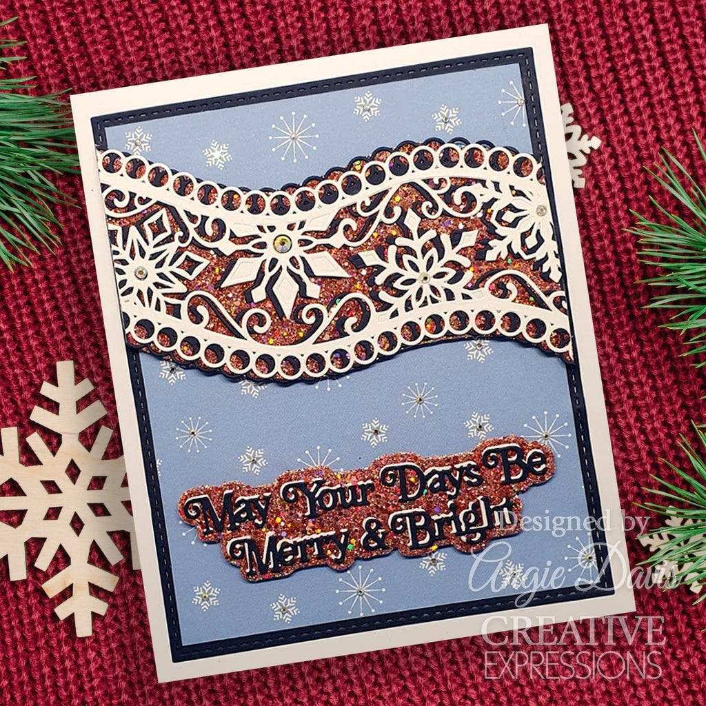 Creative Expressions May Your Day Be Merry & Bright Dies cedss055 snowflakes