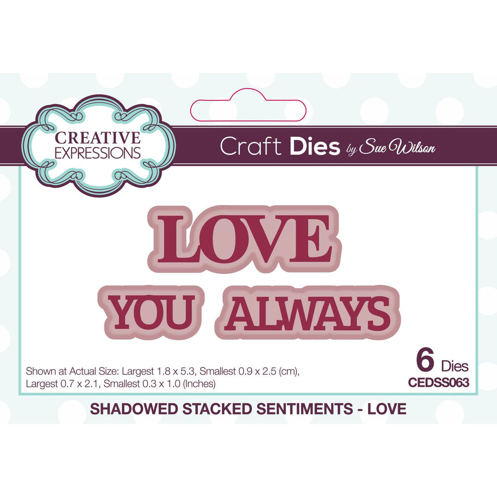 Creative Expressions Love Stacked Sentiment Dies cedss063