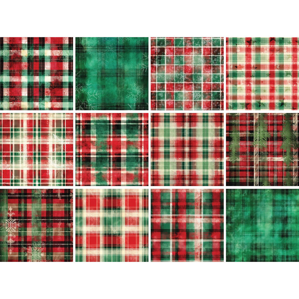 Creative Expressions Christmas Plaid 8x8 Paper Pad cepp0035 sheets