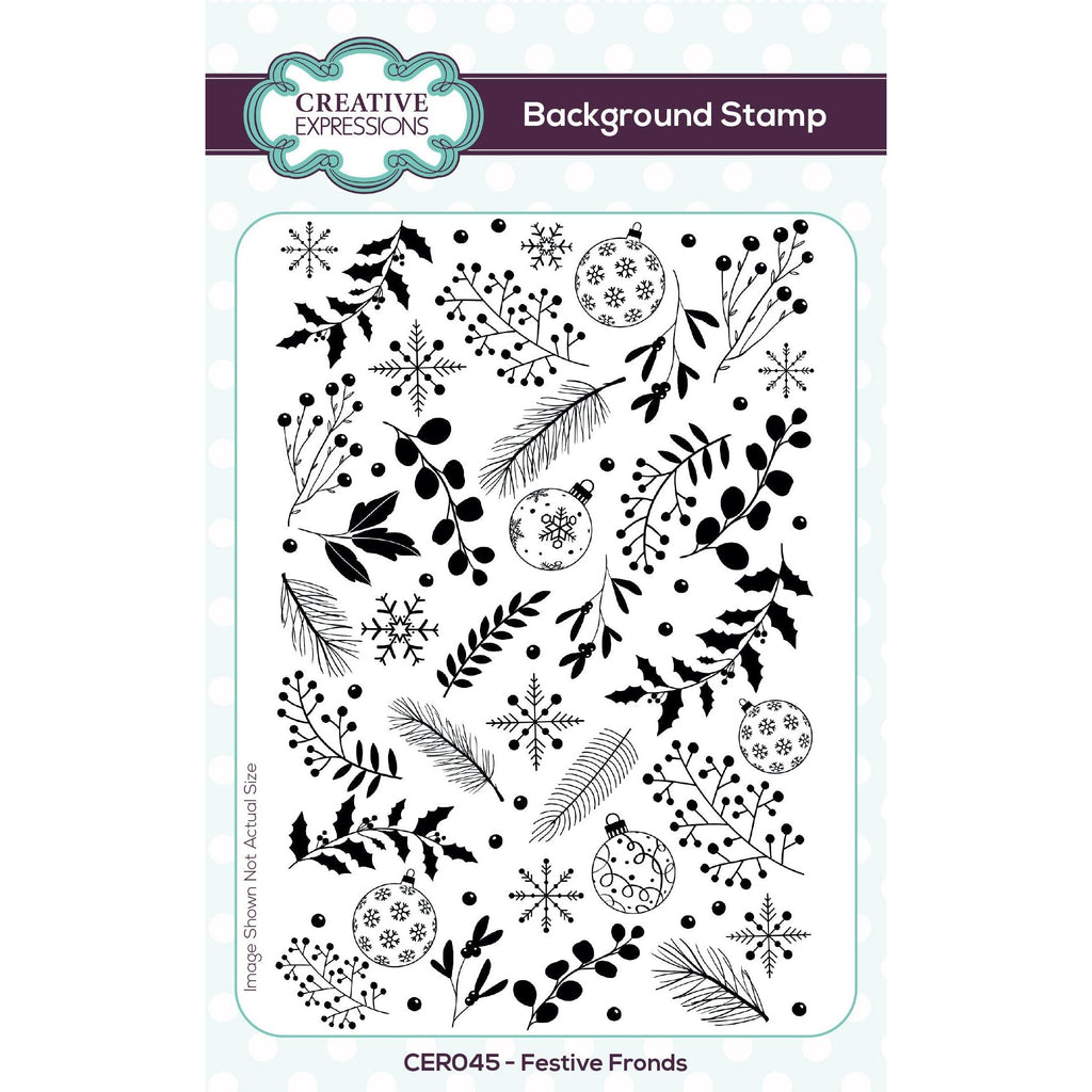 Creative Expressions Festive Fronds Cling Stamp cer045