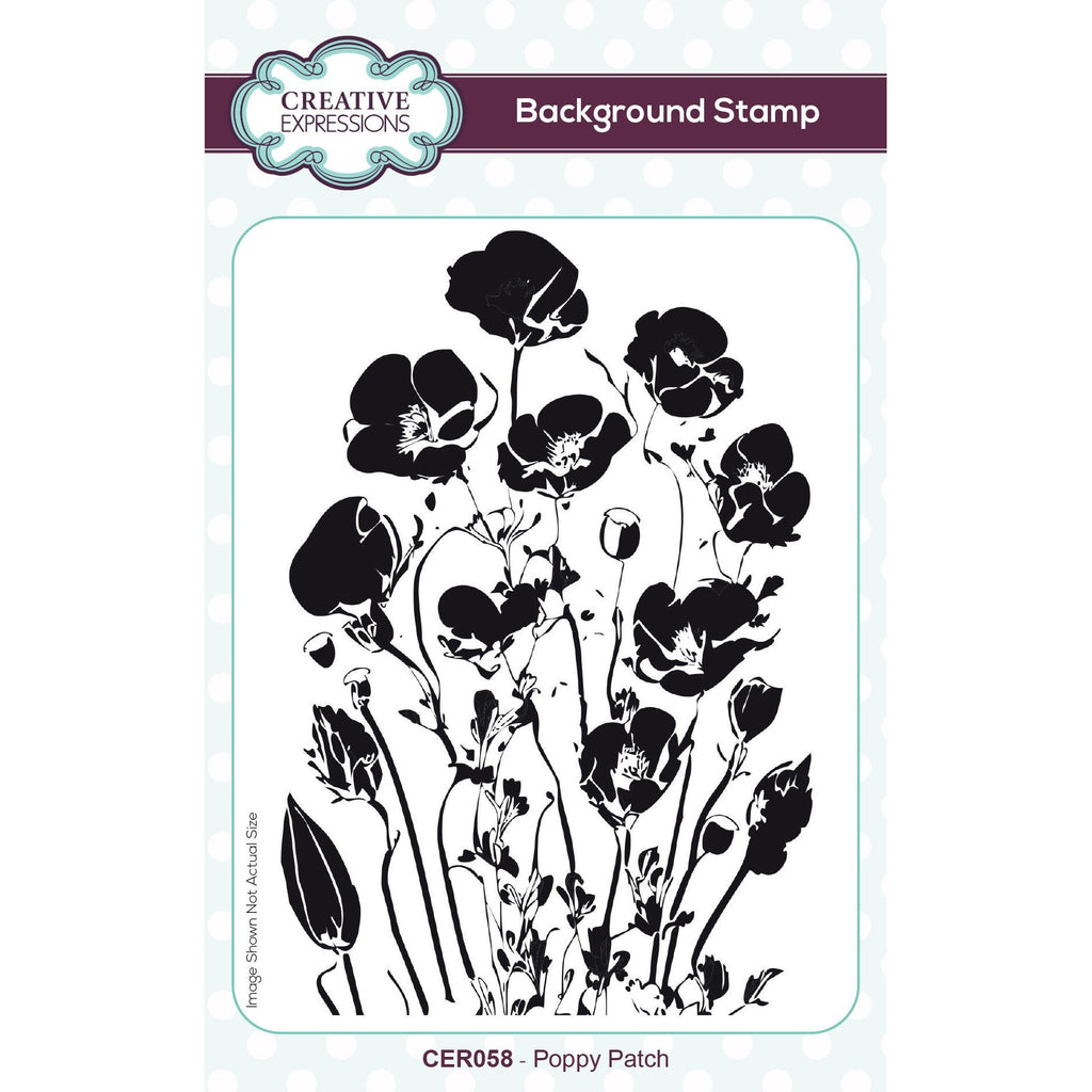 Creative Expressions Poppy Patch Cling Stamp cer058