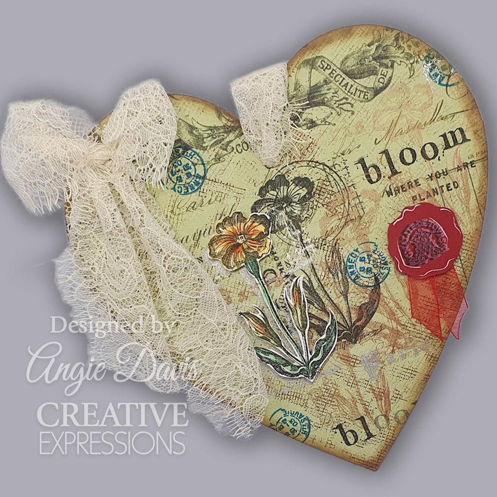 Creative Expressions Texture Cling Stamp cer060 heart