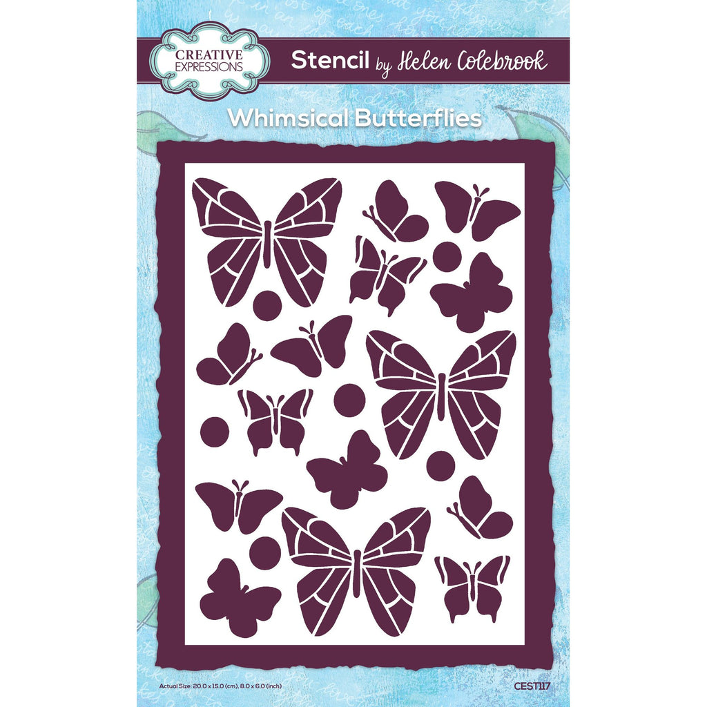 Creative Expressions Whimsical Butterflies Stencil cest117