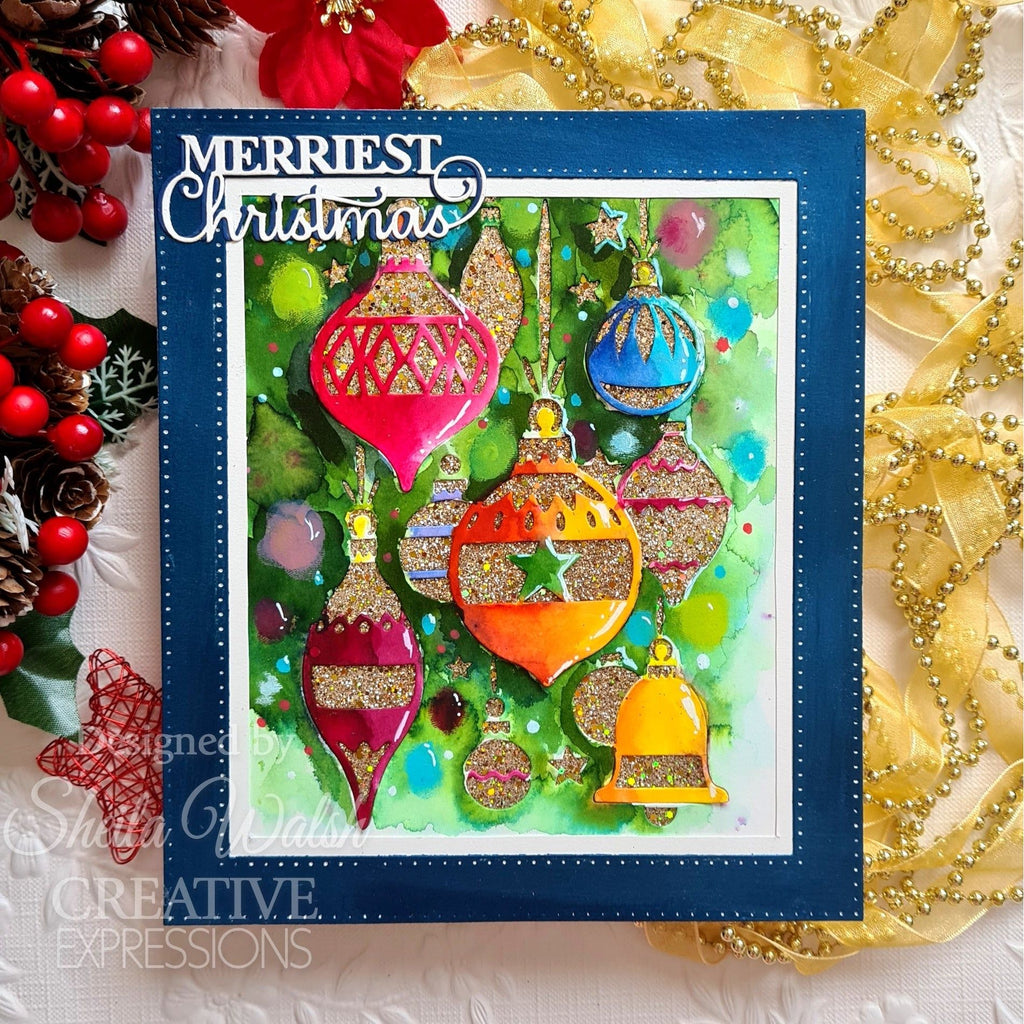 Creative Expressions Bauble Bliss Companion Coloring Stencil cest120 ornaments