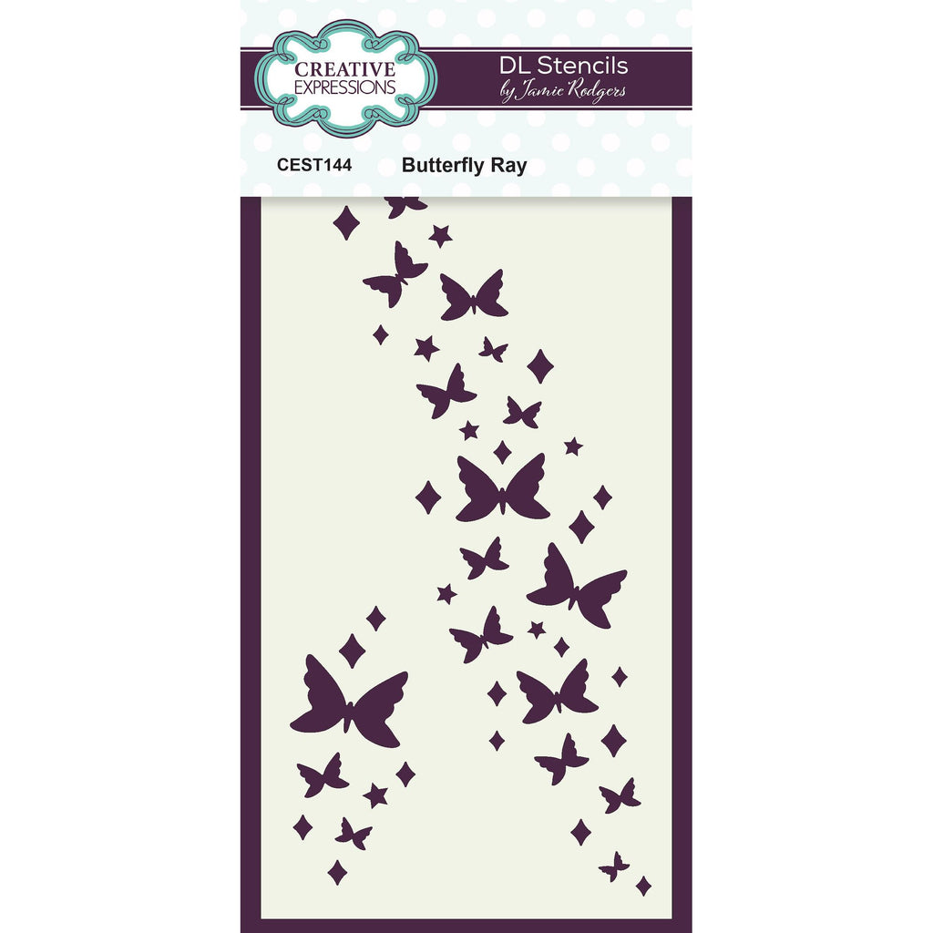 Creative Expressions Butterfly Ray Stencil cest144