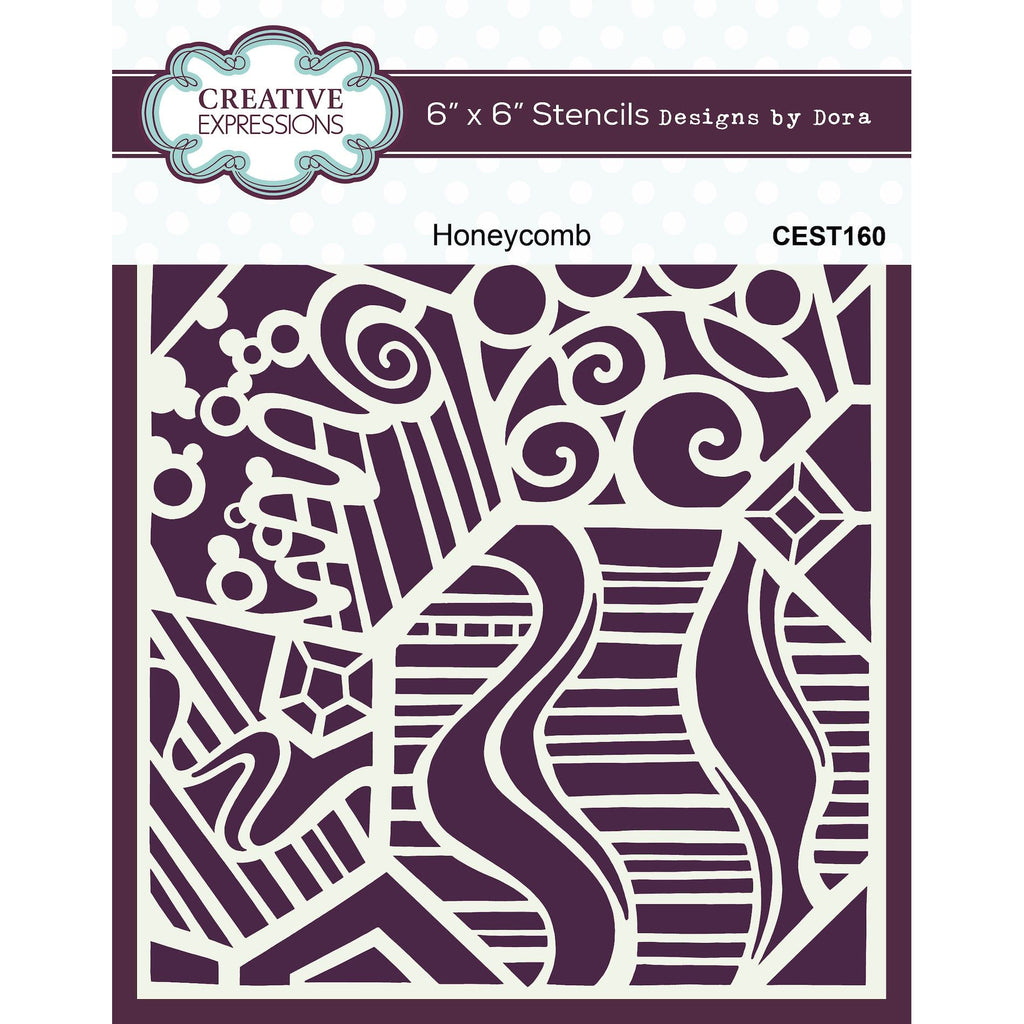 Creative Expressions Designs Honeycomb 6x6 Stencil cest160