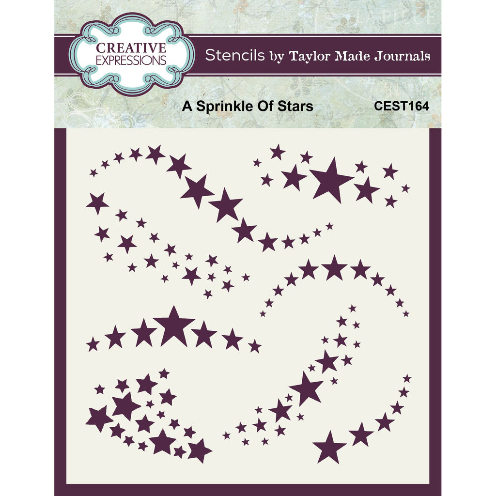 Creative Expressions A Sprinkle Of Stars 6x6 Stencil cest164