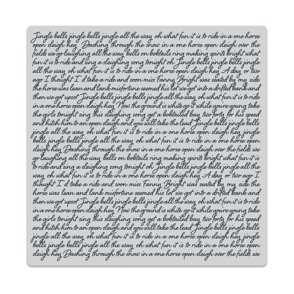 Hero Arts Cling Stamp Jingle Bells Script Bold Prints cg919