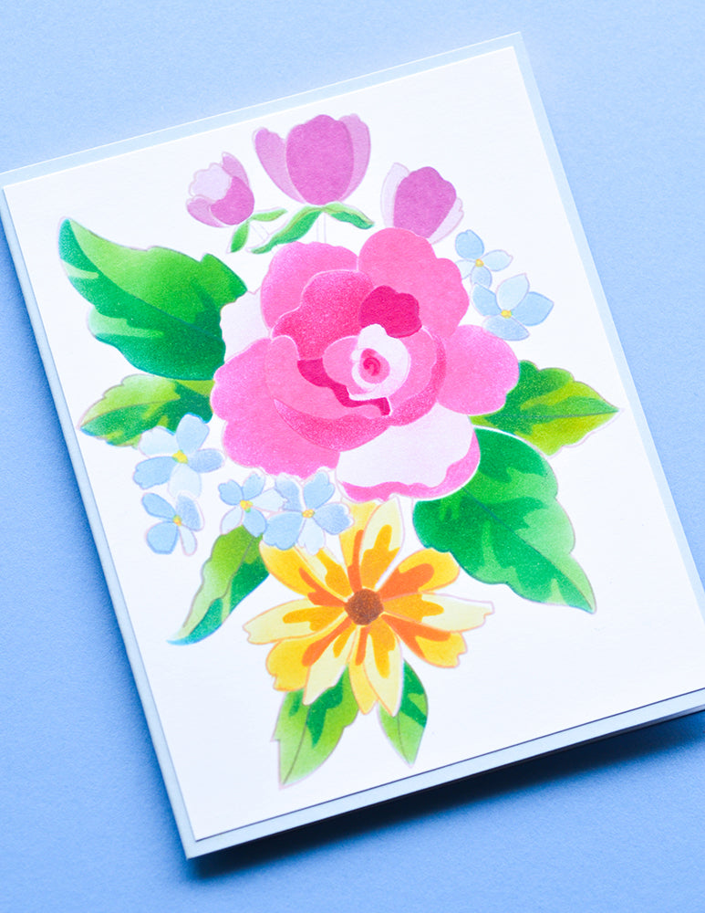Memory Box Cheerful Floral Clear Stamp Set cl5278