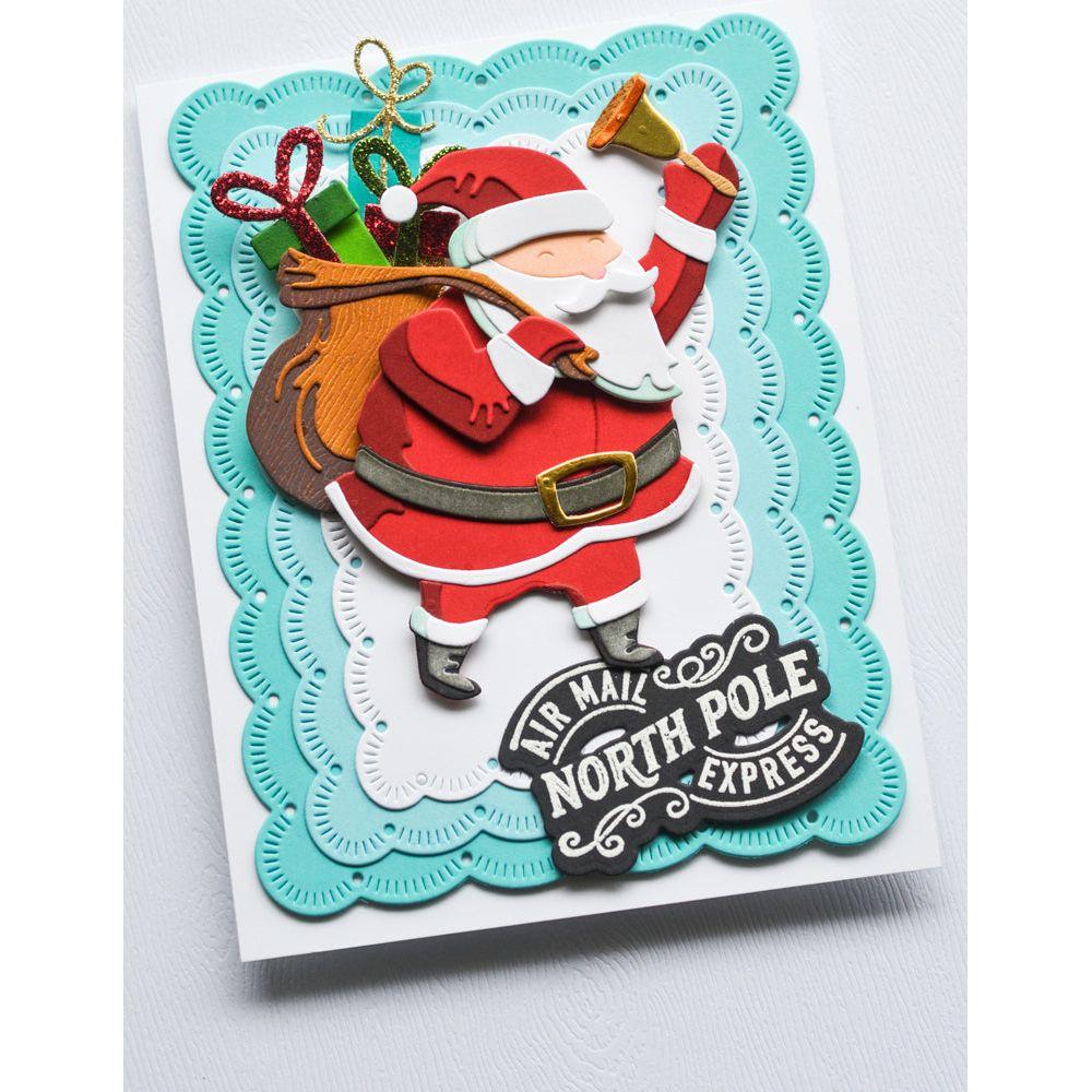 Memory Box Holiday Wishes Clear Stamp and Die Set cl5286d santa