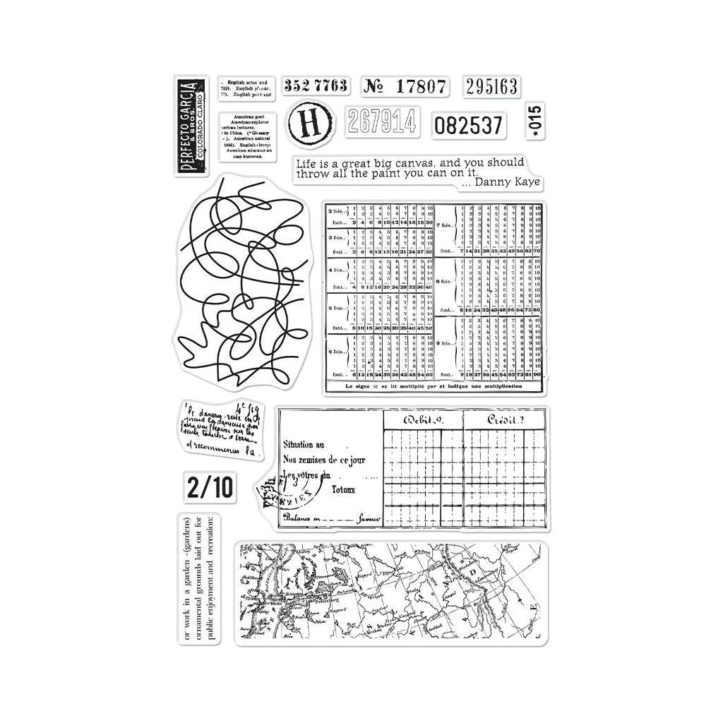 Hero Arts Clear Stamps Vintage Map and Ledger cm739