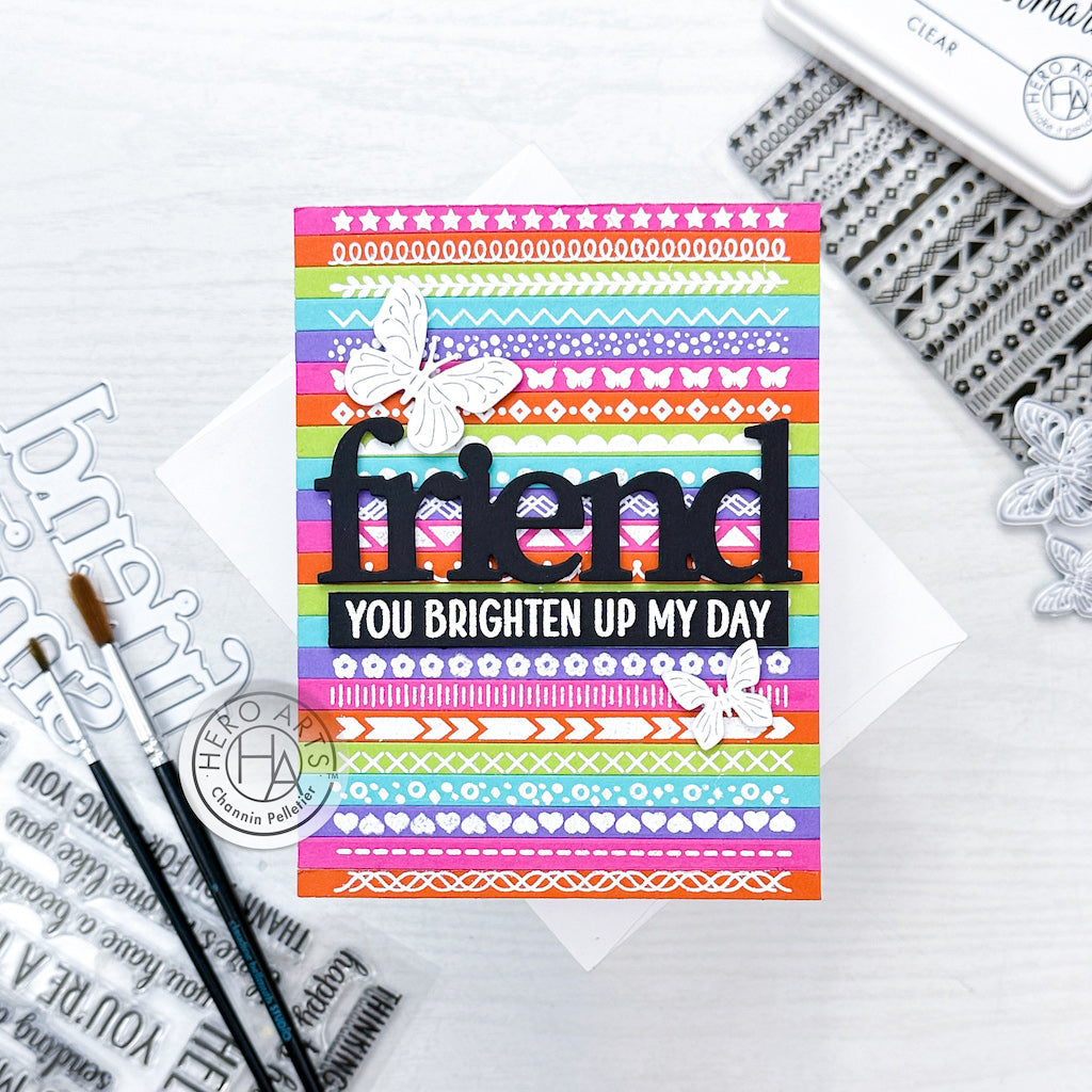 Hero Arts Clear Stamps Decorative Strips cm744 friend