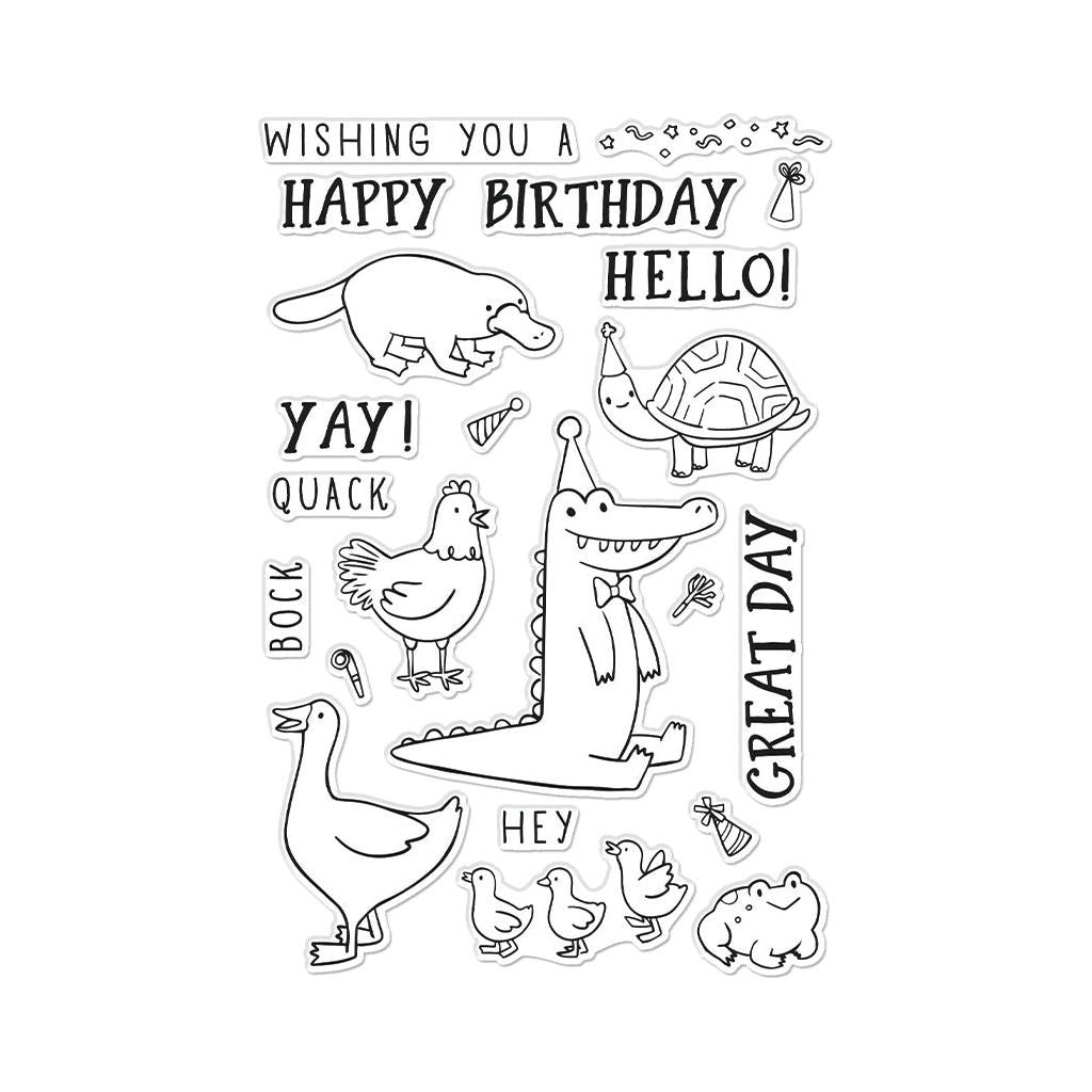 Hero Arts Clear Stamps Birthday Animals cm747