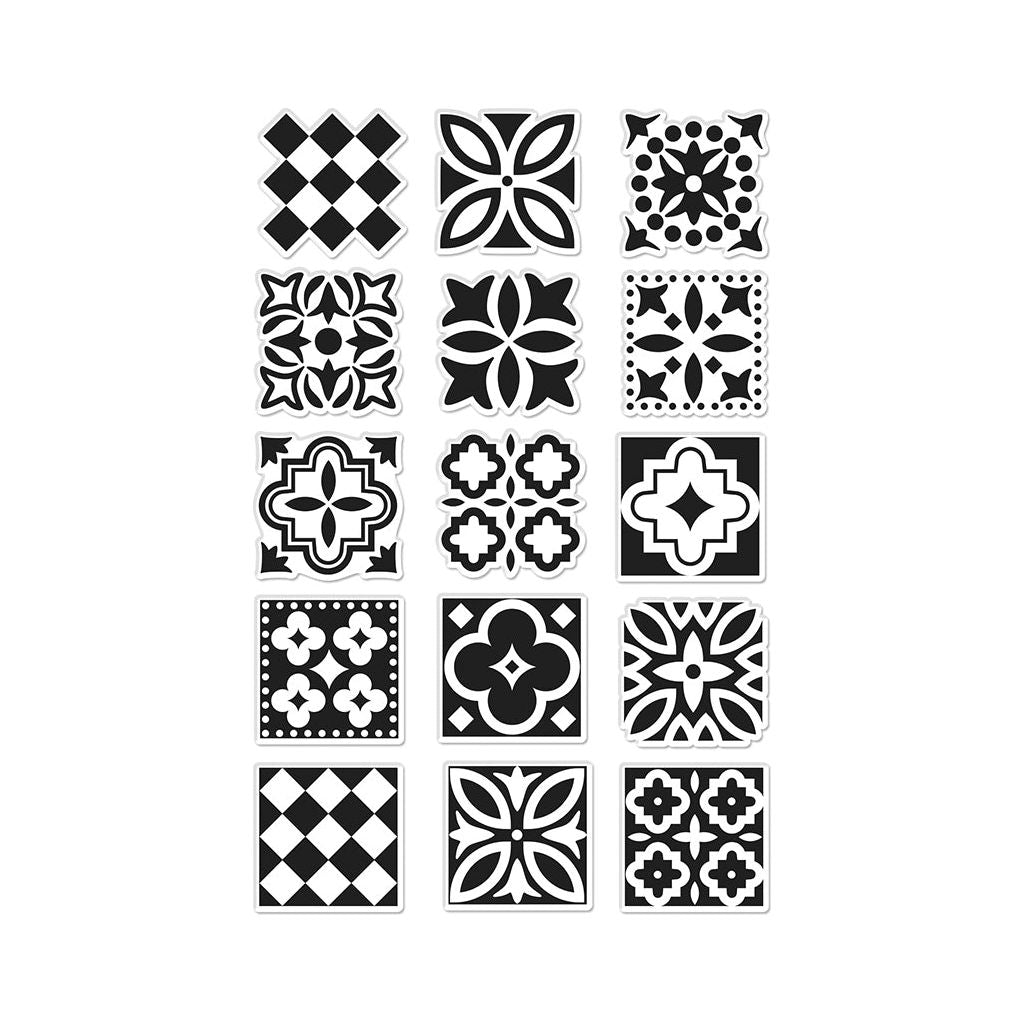 Hero Arts Decorative Tiles Clear Stamps cm763