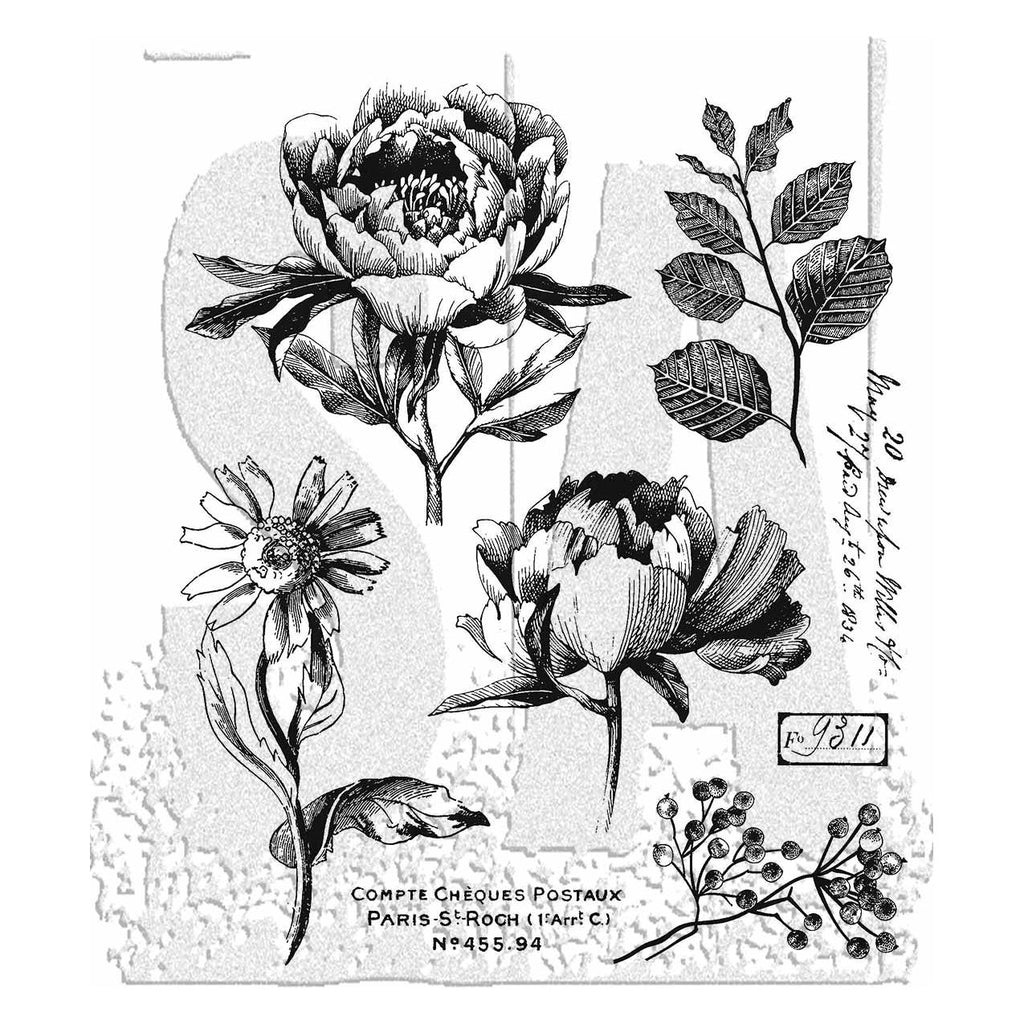 Tim Holtz Cling Rubber Stamps French Garden cms487