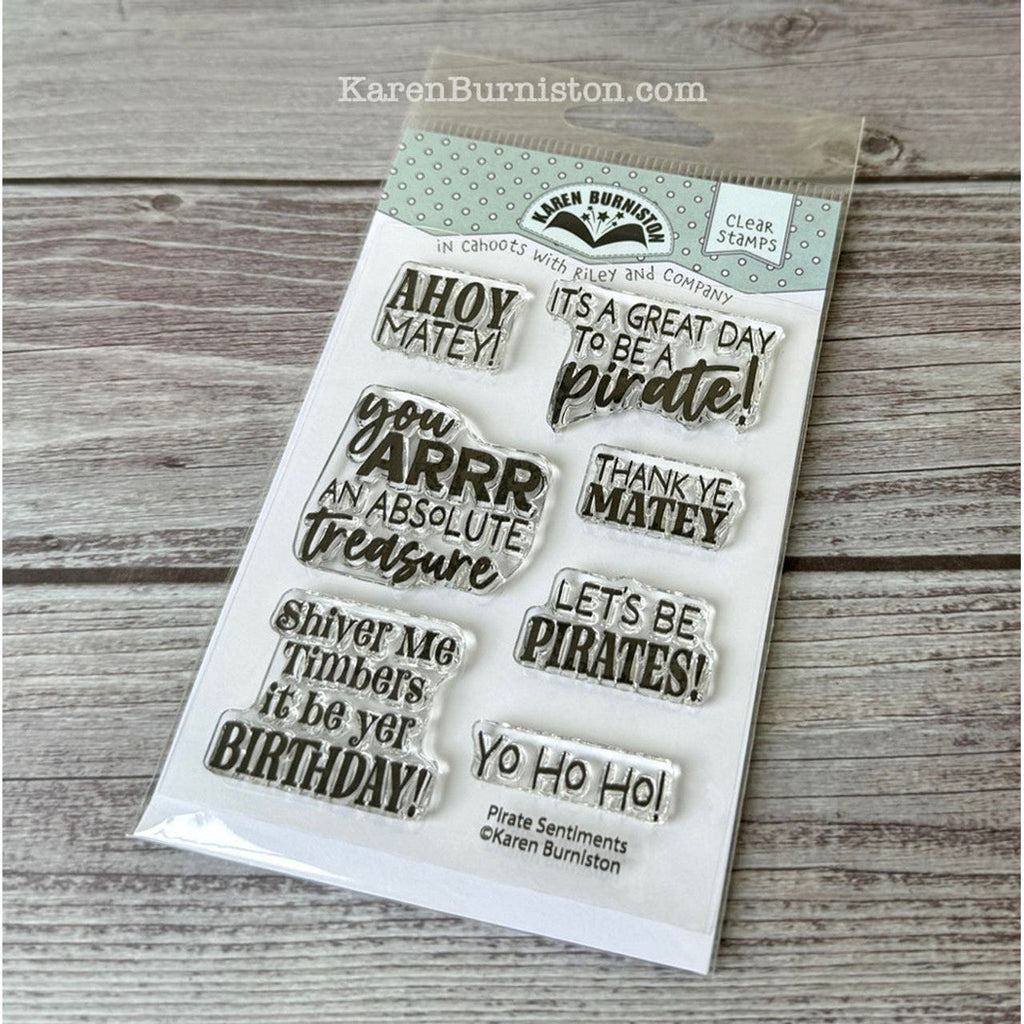 Karen Burniston Pirate Sentiments Clear Stamps cs001