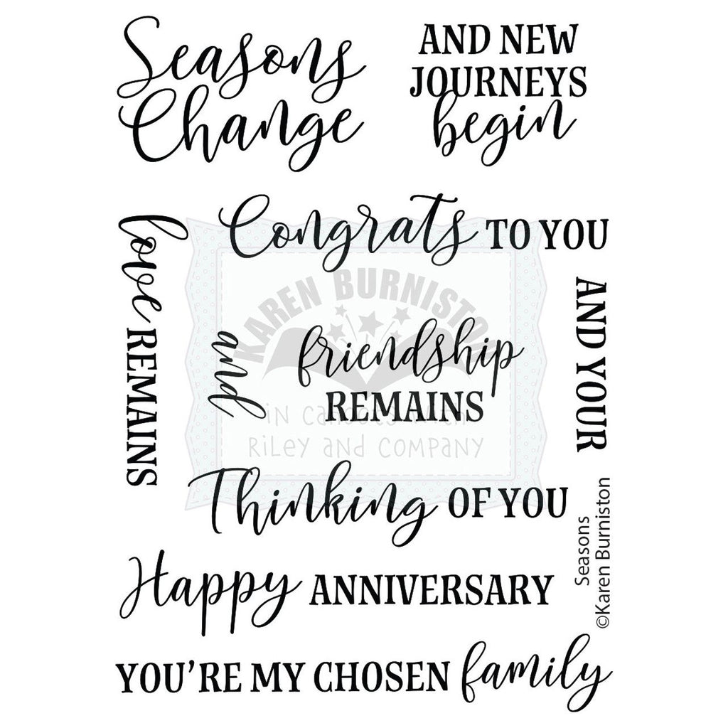 Karen Burniston Seasons Sentiments Clear Stamps cs004 product image