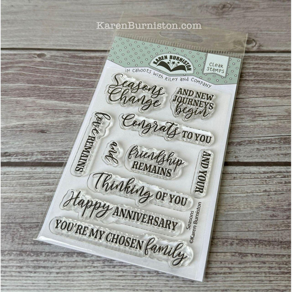 Karen Burniston Seasons Sentiments Clear Stamps cs004