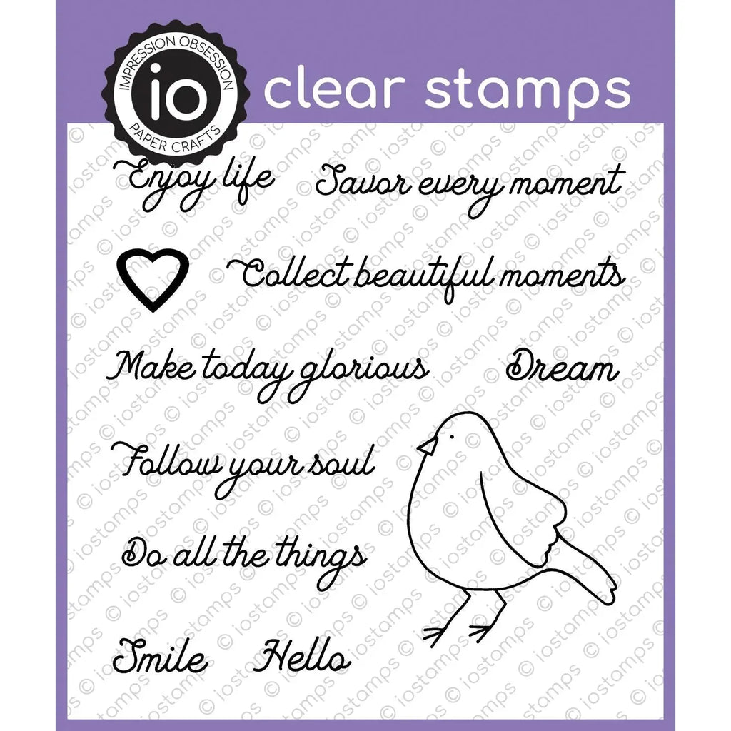 Impression Obsession Enjoy Life Clear Stamps cs1306