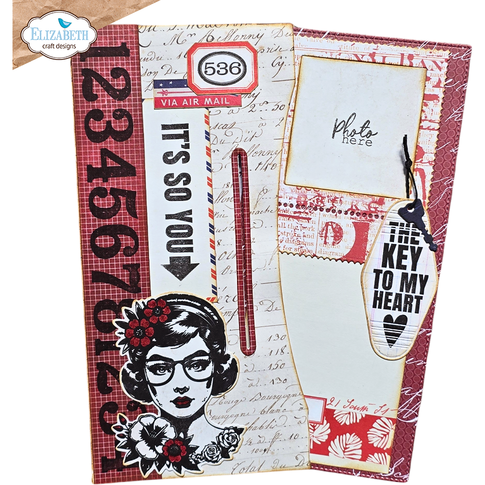 Elizabeth Craft Designs Measurements Clear Stamps cs357 key to my heart