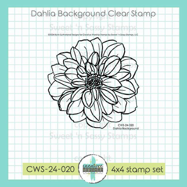 Sweet 'N Sassy Dahlia Background Clear Stamp cws-24-020