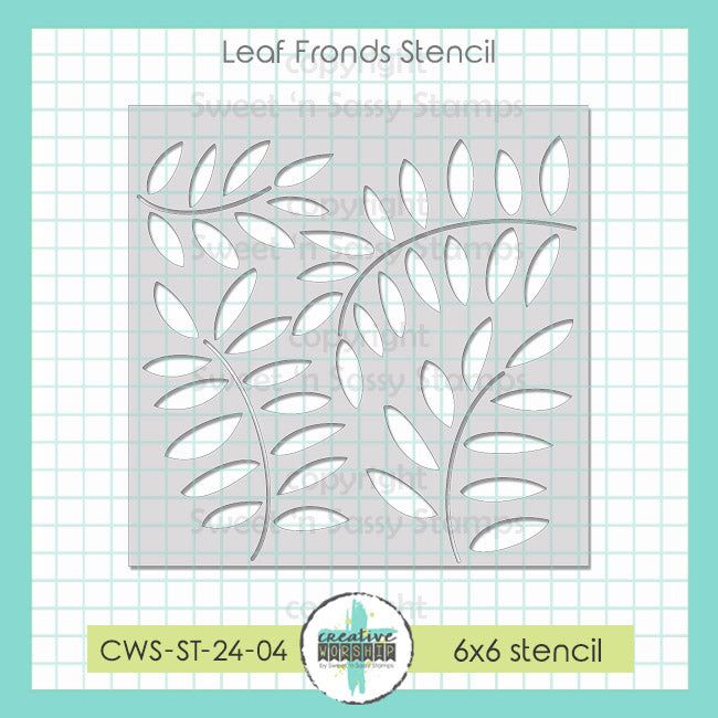 Sweet 'N Sassy Leaf Fronds 6 x 6 Stencil cws-st-24-04