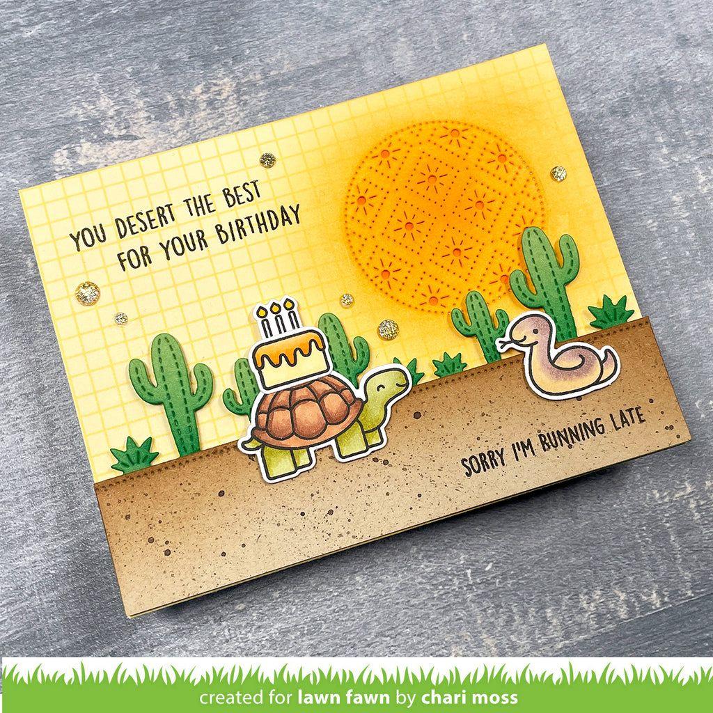 Lawn Fawn Critters in the Desert Clear Stamps lf3415 Sorry I'm Running Late