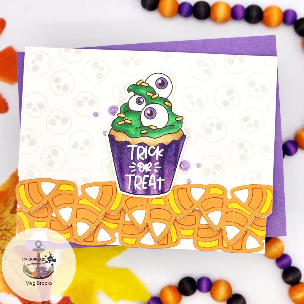 Simon Says Stamp Candy Corn Border Wafer Die 1126sd Cheering for You Halloween Card